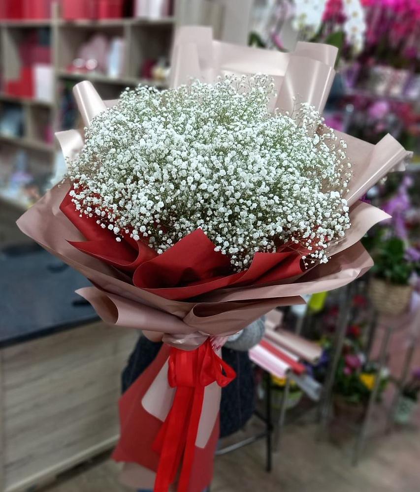Букет Белые хлопья в Куркино Букет цветов из: Гипсофила в Куркино