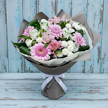 Букет цветов из:  Герберы, Альстромерии и Хризантемы #REPLACE_PRED# Куркино