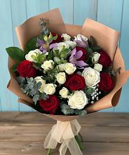 Букет цветов из:  Розы и Альстромерии #REPLACE_PRED# Куркино