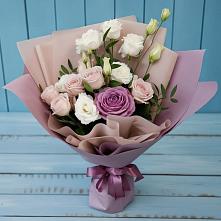 Букет цветов из:  Розы и Лизиантусы в Куркино