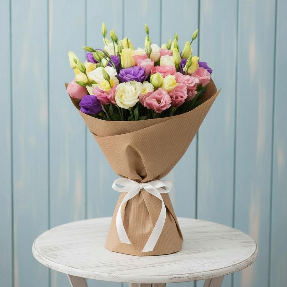 Букет цветов из: Лизиантусы в Куркино