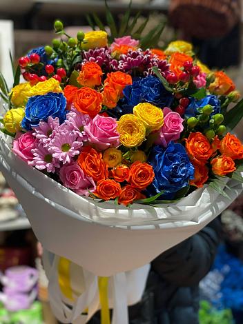 Букет цветов из: Розы и Хризантемы в Куркино