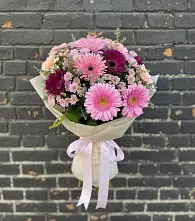 Букет цветов из:  Герберы и Хризантемы в Куркино