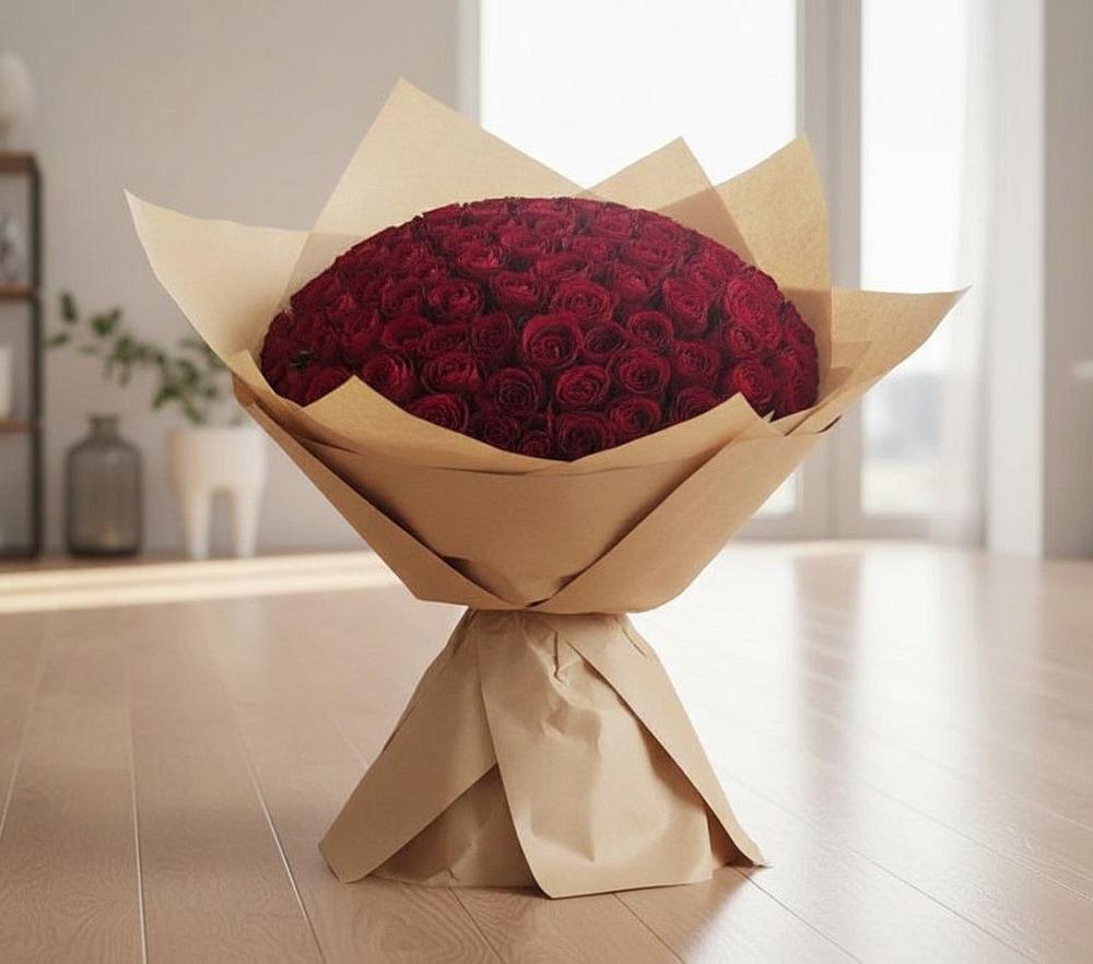 Букет 101 Красная роза в Куркино